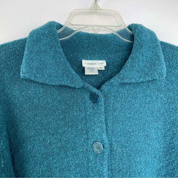 Coldwater Creek green button down sweater size Medium - Picture 2 of 11